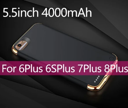 Battery Charger Case For iphone 6 6s 7 8 X XS MAX XR 3500/4000/5500/6000mAh Slim Powerbank Battery Case For iphone 8 7 6 6s plus 6p 6sp 7p 8p black