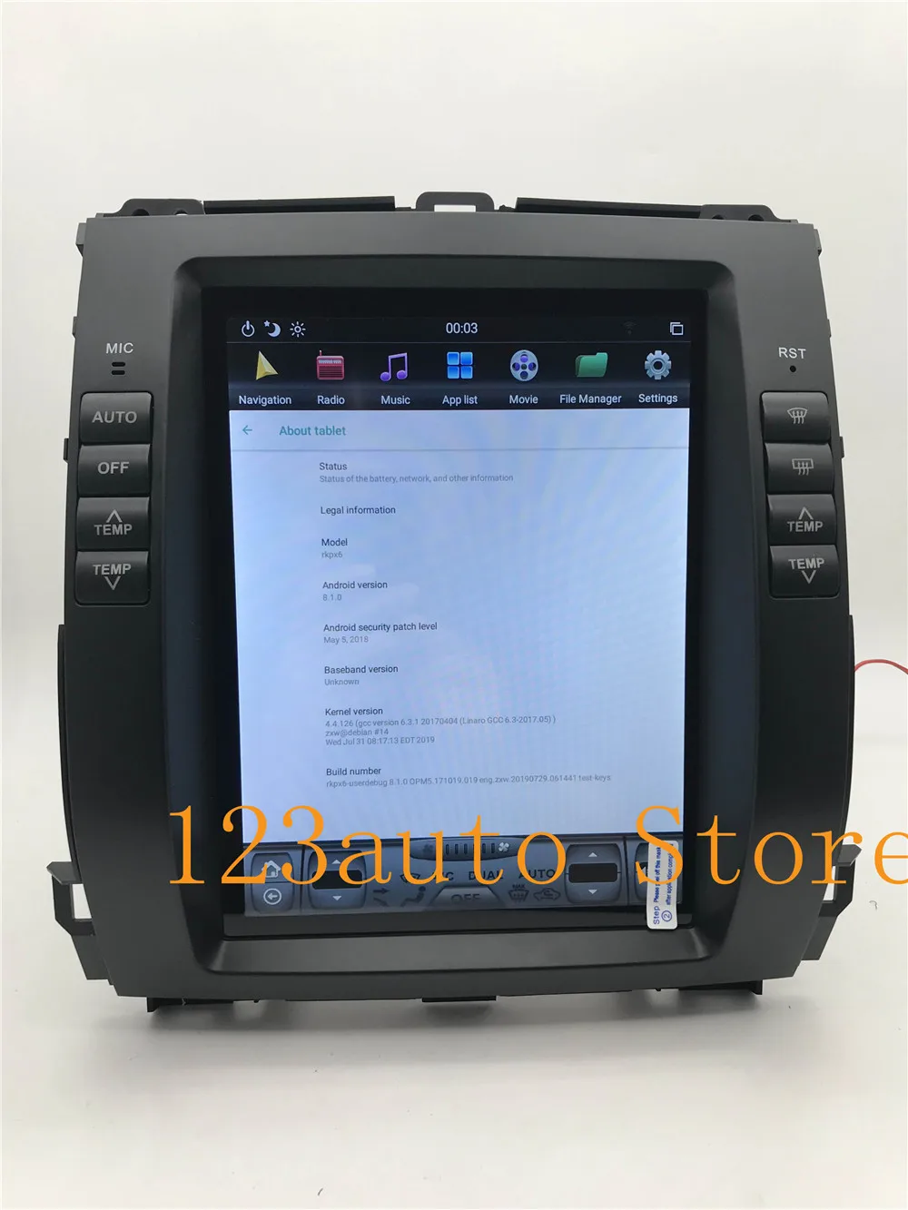 10,4 ''Tesla стиль Android 8,1 PX6 CARPLAY HDMI Автомобильный dvd-плеер для Toyota Prado 120 land cruiser 2002-2009 Lexu s GX470 GX 470