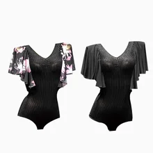 Топ для бальных танцев, трико для танцев, Гибкие Колготки для танцев, купальник, Одежда для танцев, современный танцевальный костюм