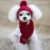 Hat for Dogs Winter Warm Stripes Knitted Hat+Scarf Collar Puppy Teddy Costume Christmas Clothes Santa Dog Costume 8