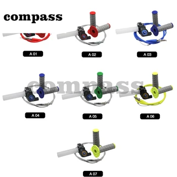 

7/8" Motorcycle Handle Grip with 1/4 Quick Turn Throttle Cable Dirt Pit Bike Motocross Handlebar KTM CRF kayo