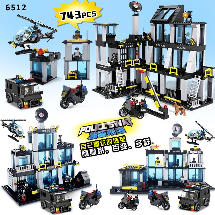 

Jinzhi HSANHE 6512 Police Hall Toy Building Blocks Gift KAZI 6725 with Series Product