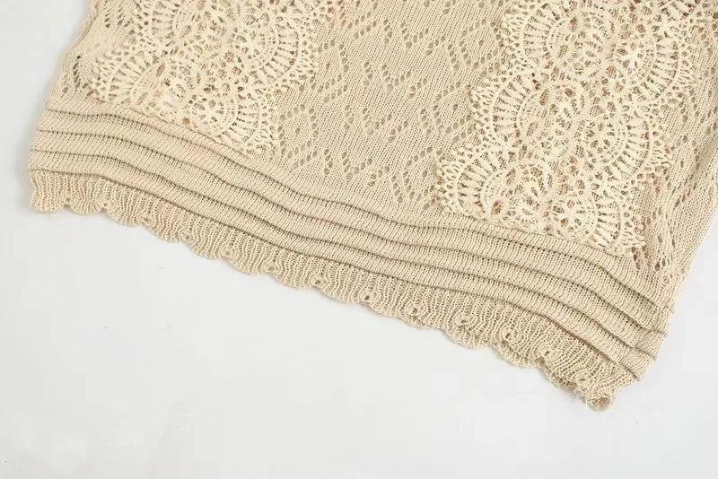 Увядшие осенний свитер женский английский винтажный сплошные кружевные лоскутные ажурные текстуры вязаный женский пуловер Топы