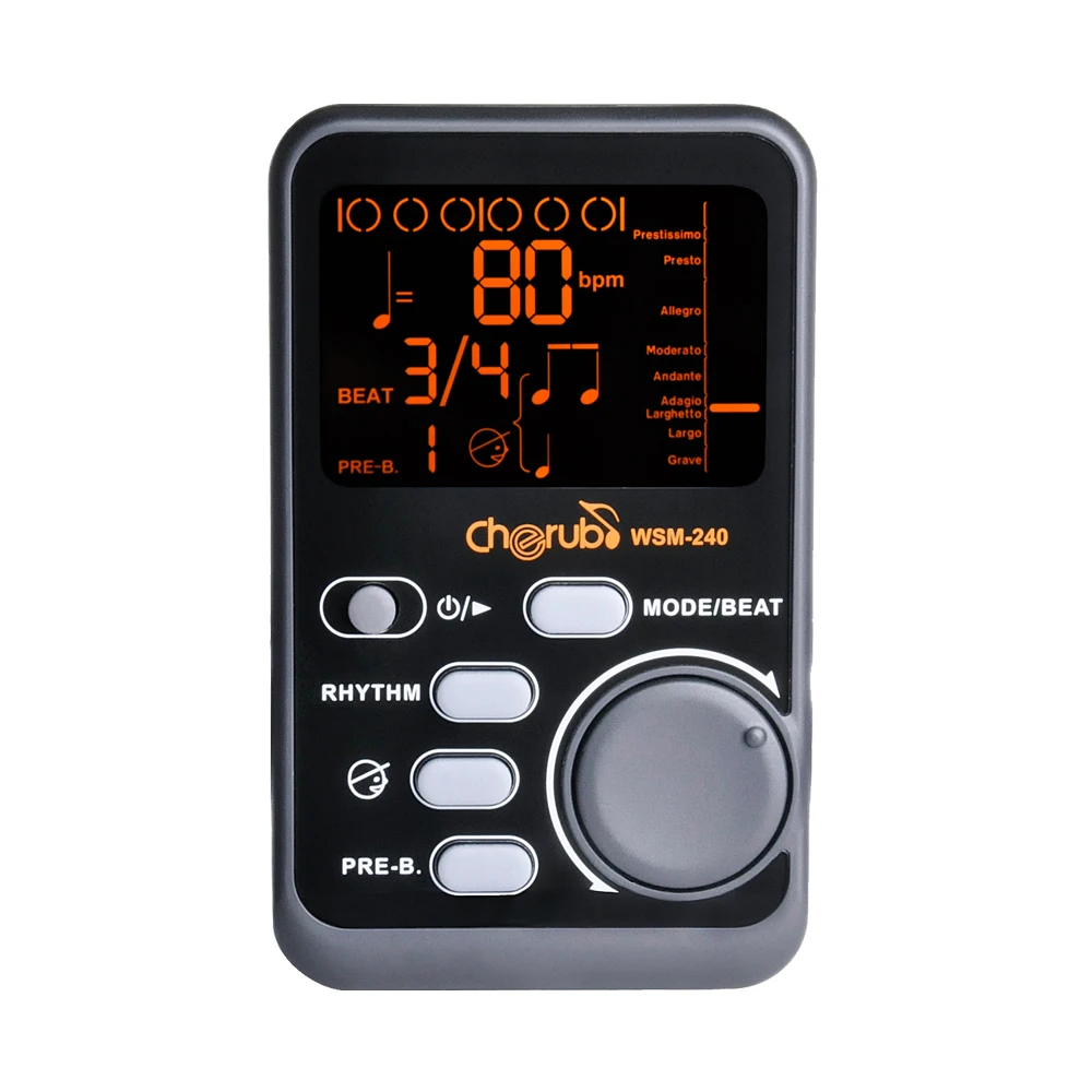 Cherub WSM-240 Guitar Piano Metronome Digital Metronom LCD Clip-on Portable Metronom