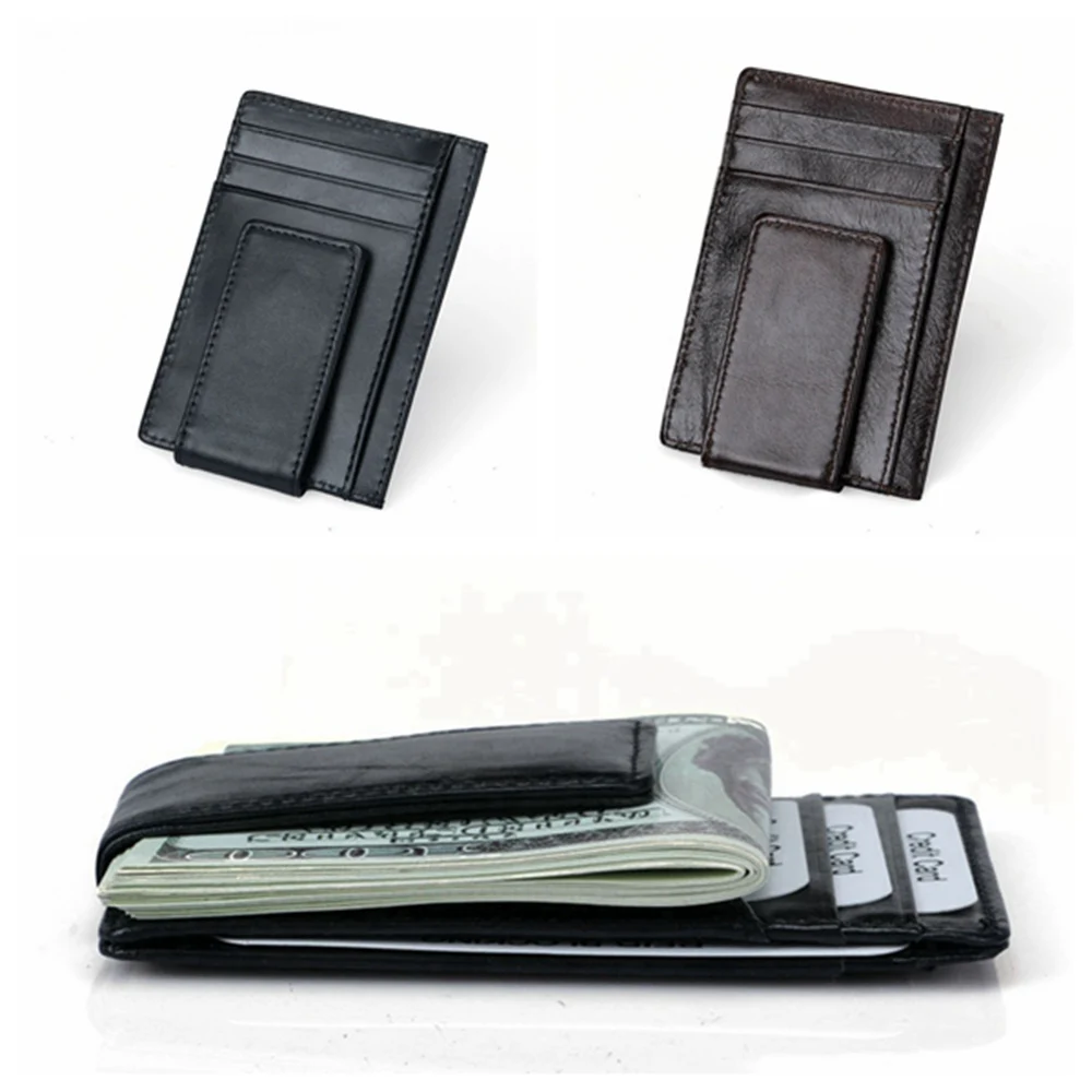 

1 Piece Genuine Leather Men Slim Card Holder Fashion Designer Brand Credit Cards Organizer Small Thin Wallet Men Mini Card Case