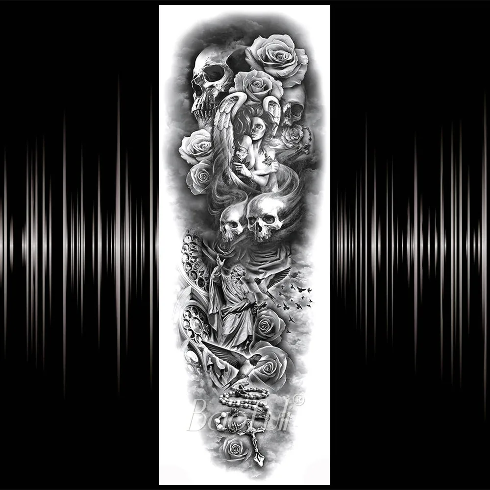 Крутая металлическая полная машина рука робота временная татуировка наклейка для мужчин и женщин 3D Механическая сглаза тату боди-арт поддельные татуировки бумага - Цвет: BTQB116