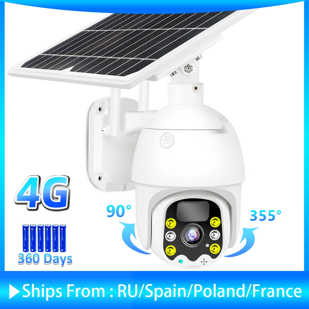 Беспроводная камера видеонаблюдения 4G 8 Вт 1080P HD Wi Fi|Камеры видеонаблюдения| |