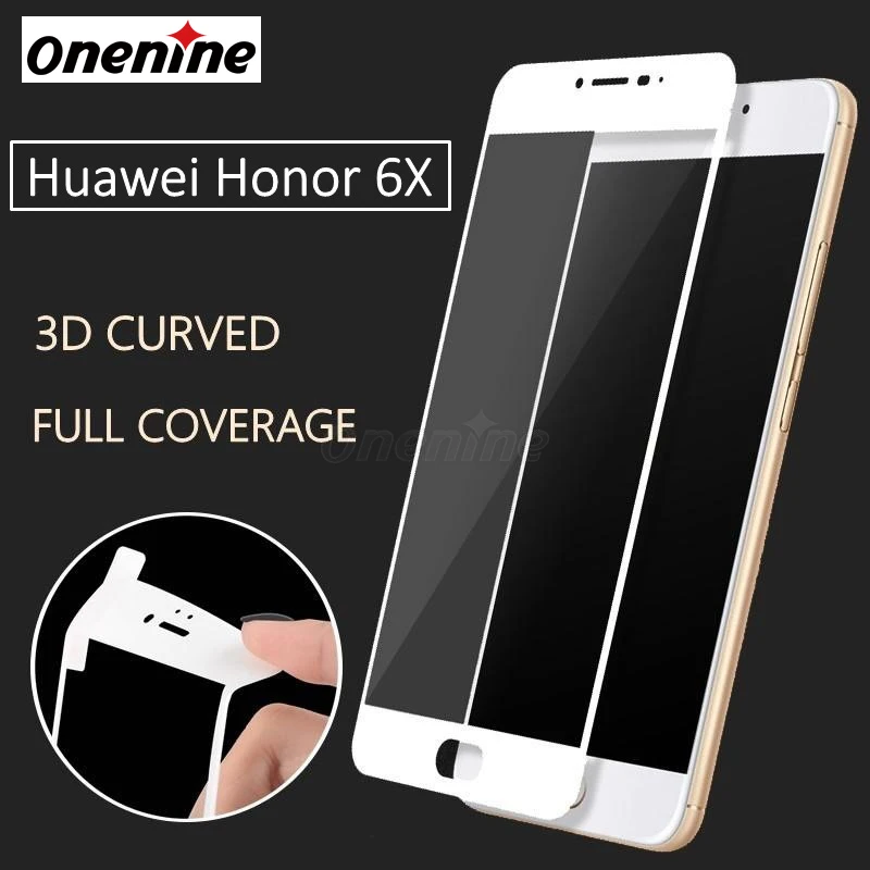 4D изогнутое Защитное стекло для Huawei Honor 6X закаленное с полным покрытием защитная