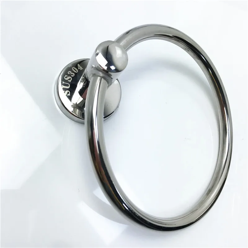 

Bathroom 304 Stainless Steel Circular Ring Towel Rack Wash Basin for Hand Cloth Rack Brushed Stainless Steel Towel Ring