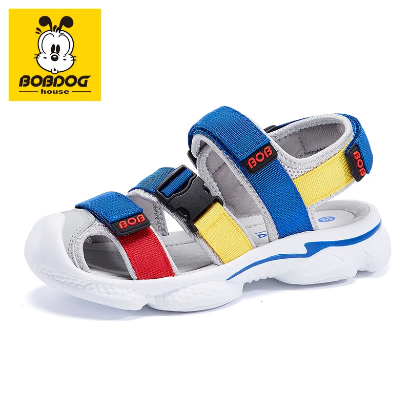 BOBDOG house kid shoes new color matching breathable baby comfortable non-slip casual boys and girls sandals 9211 | Мать и ребенок