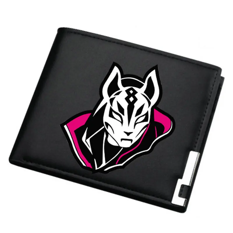 Drift con mascarilla de zorro para hombre y mujer, funda de corta piel de juego Popular, bolsa para cambio de billetes, tarjeteros|Carteras| -