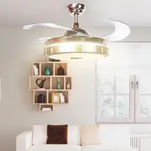 42 дюймов AC100-240V современный стиль светодиодный потолочный вентилятор свет 3 цвета затемнения с Bluetooth музыка