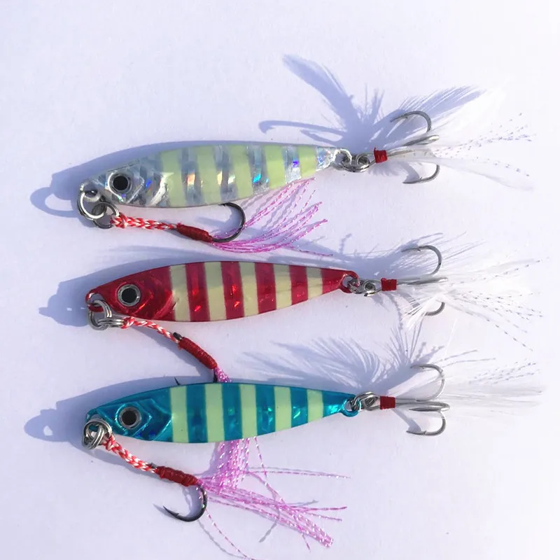 Shore Long Casting Jigs Fishing Lure Slow Shaking Jigbait 7-80g Artificial Lures Hard Baits Glow 1 Piece Sale 6
