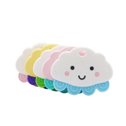 1pc Baby Molars Double Color Matching Silicone Teether Cloud Anti-eating Hands 0-3 Years Old Children Teether