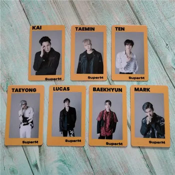 

7 Pcs/ Set New Kpop Super M Album Super One Self Made Paper Photo PVC Cards Photocard BAEKHYUN TAEMIN LUCAS MARK