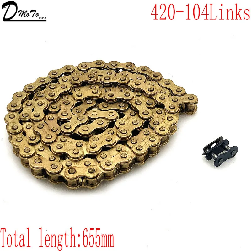 420 corrente ouro para crf 50 70 ssr pit dirt bike