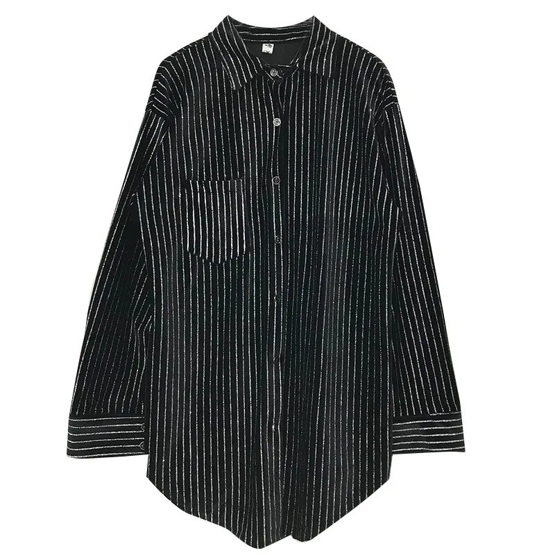 Spring New Design High-quality Women's Loose Shirt Korean Fashion Striped Long-sleeved Cardigan Office |