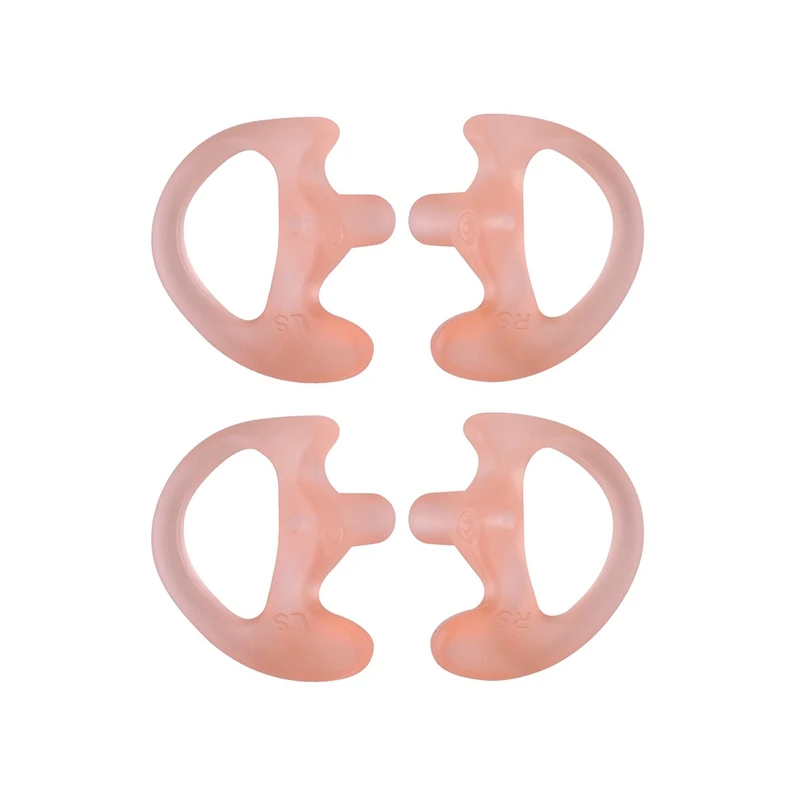 

2 Pairs Universal Replacement Soft Silicone Open Ear Insert Earmould for Two Way Radio Coil Tube Audio Kits UV-5R UV-B6 BF-888S