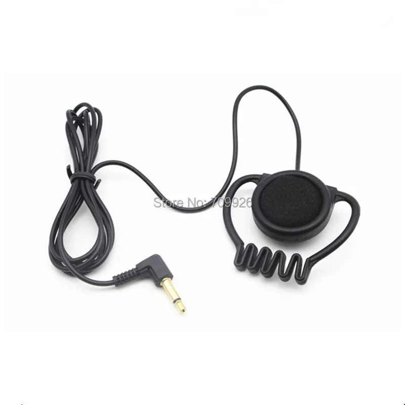 

3.5mm Stereo Hook Earphone Single Side Earbud Headphone 2pcs/lot Free Shipping