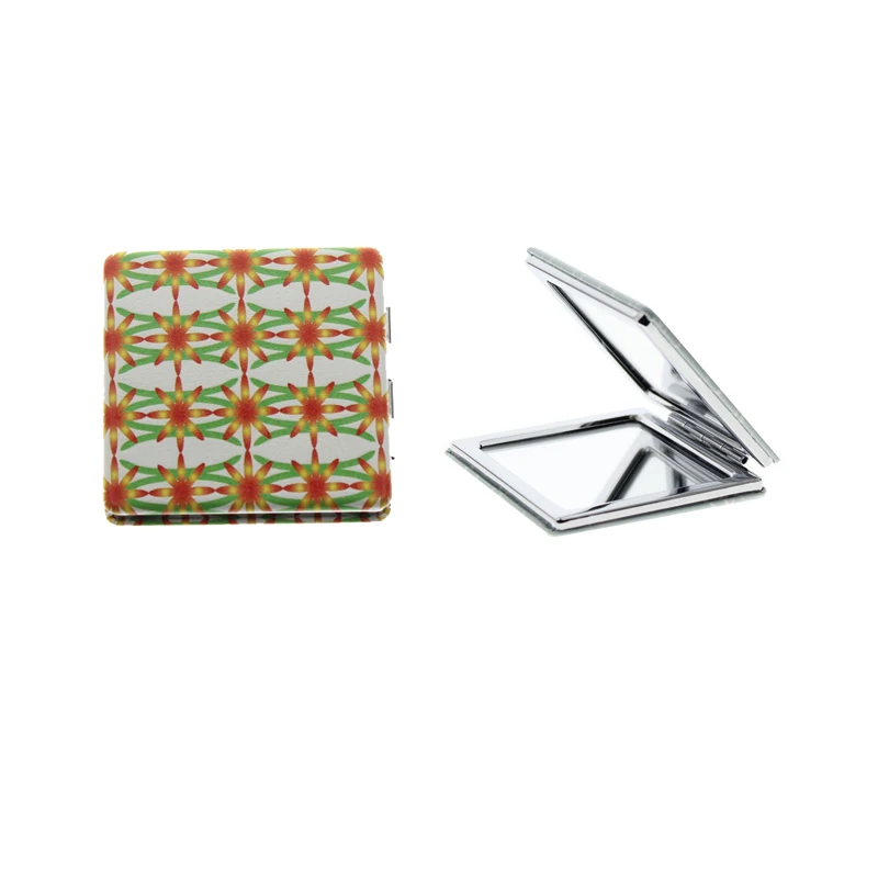 6*6cm Square Double Sided Stainless Steel Cute Small Folding Portable Vintage Compact Mirror | Красота и здоровье