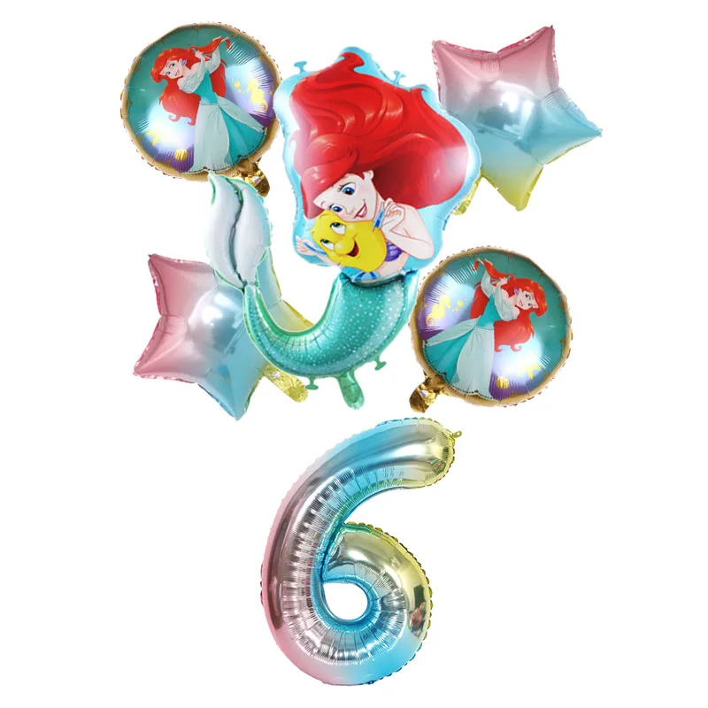 Little Mermaid Ariel Theme  Girl Kids Birthday Party Decoration Plate Napkins Banner Disposable Tableware Baby Shower Supply 