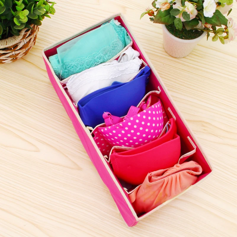 Multi-size Bra Underwear Organizer For Line Foldable Home Storage Box Non-woven Wardrobe Drawer Closet Organizer For Scarf Socks