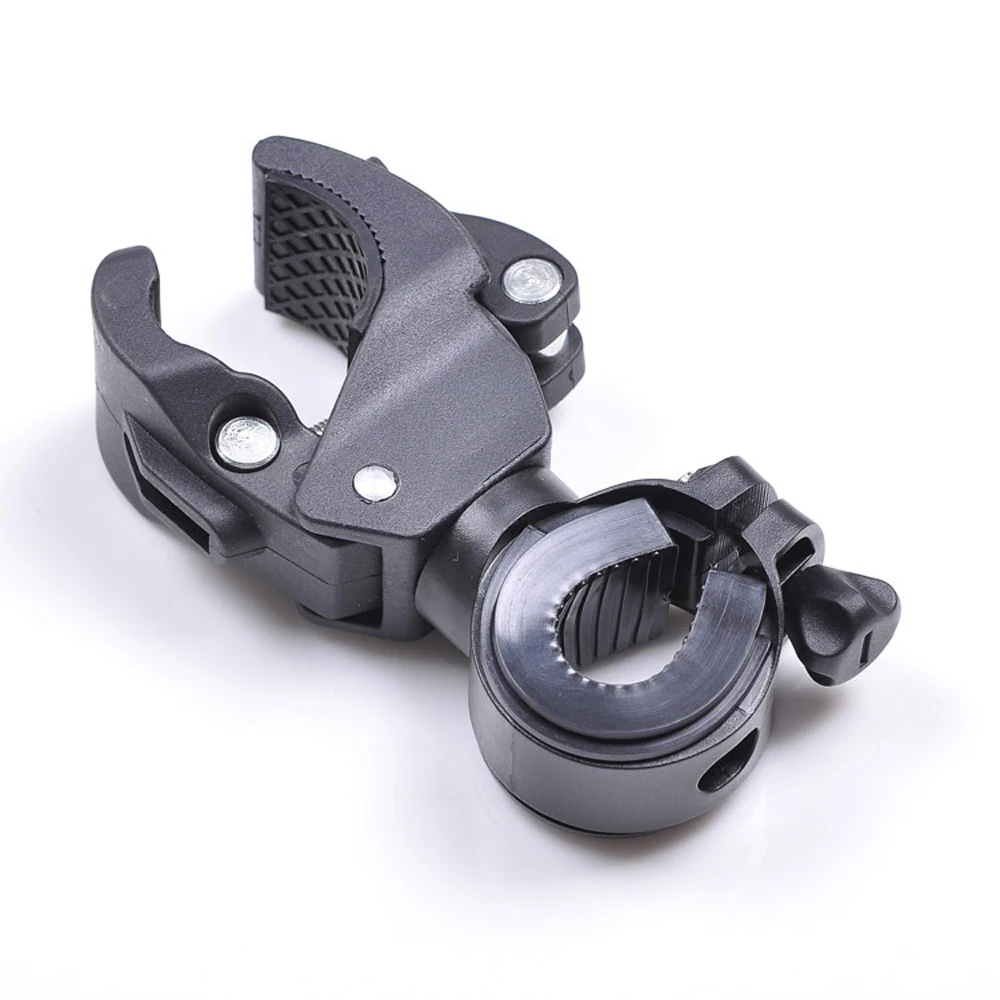 Bicycle Universal 90-degree Rotating Handlebar Mount LED Flashlight Holder Front Light Clip Clamp Lantern  Bicycle Accessories