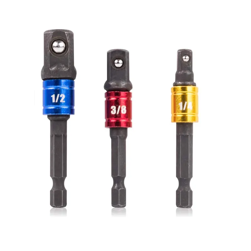 Set Adattatore Presa Gambo Esadecimale A 1/4"" 3/8"" 1/2 - Foto 3