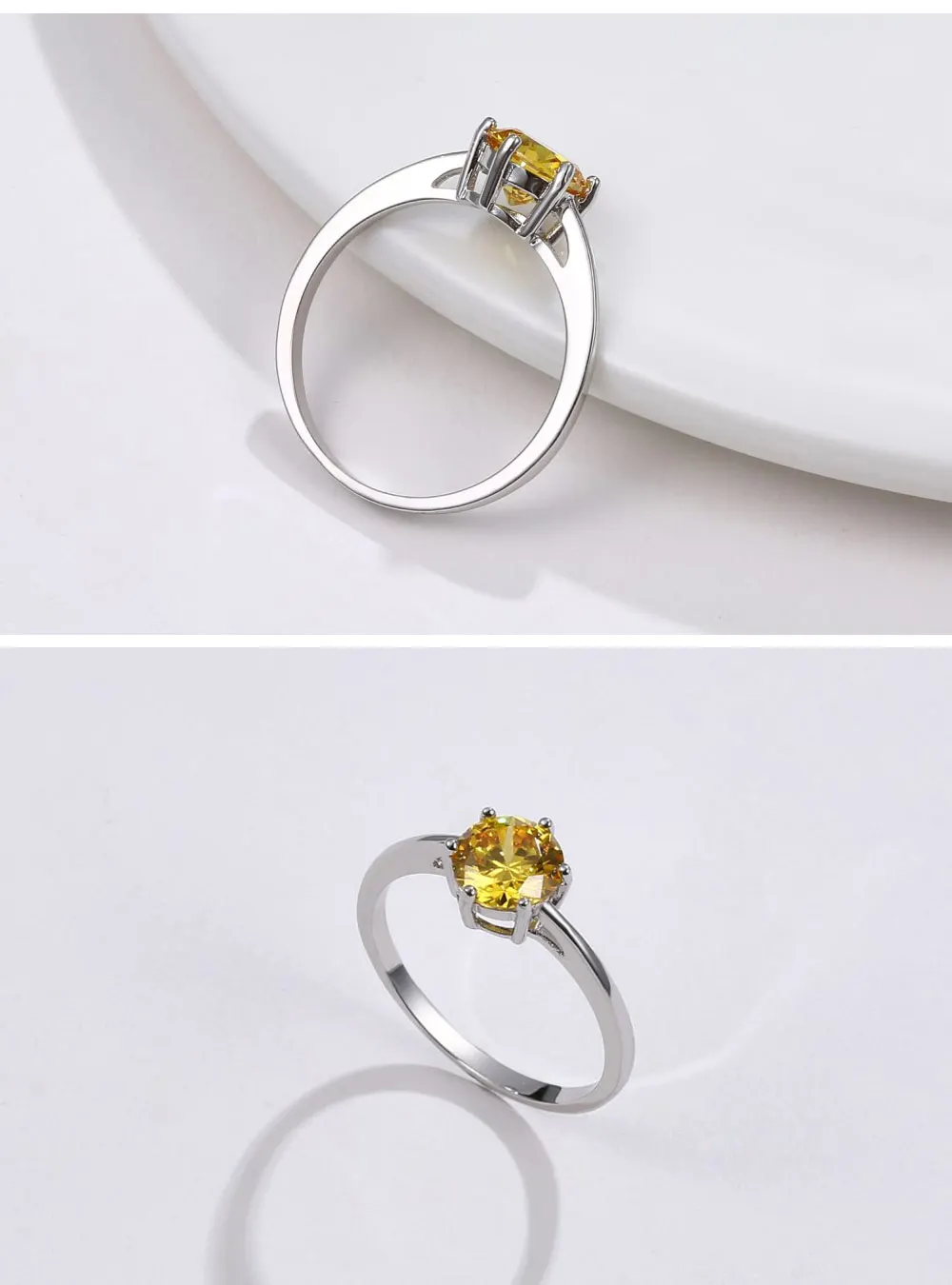 UMCHO Elegant Real 925 Sterling Silver Wedding Rings Zircon Ring for Women Charms Luxury Festival Party Fine Jewelry Female