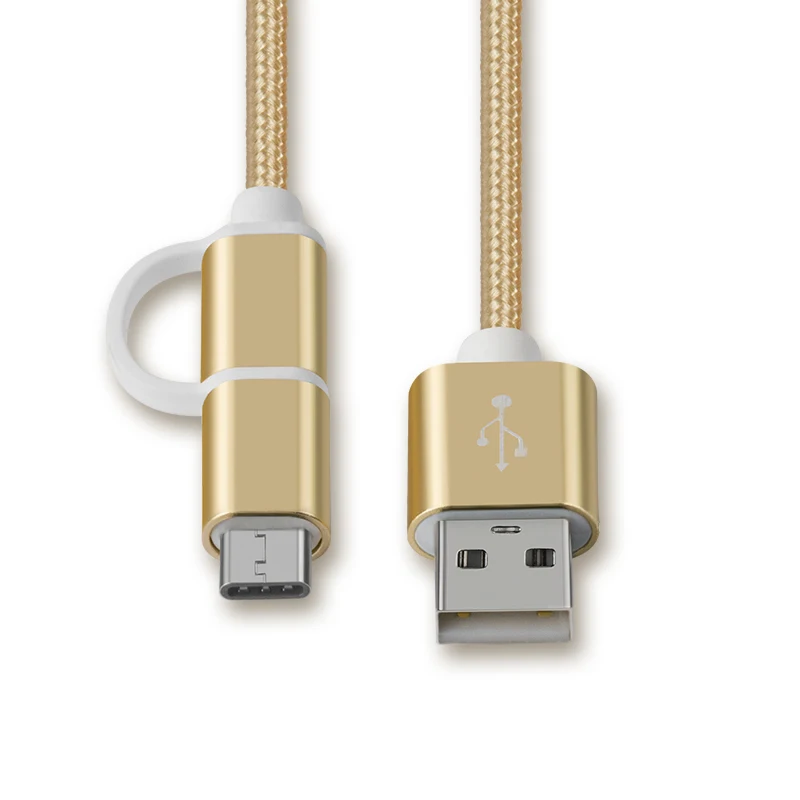 Кабель 2 в 1 usb type C Micro USB кабель для быстрой зарядки дата USB C Micro USB кабель для MacBook Xiaomi huawei Android C203