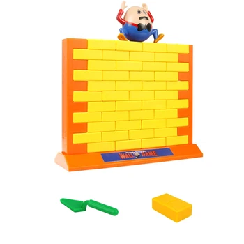 

Children Yellow shovel wall frame Base Children's Little Tricks Building Blocks Demolition Wall Game