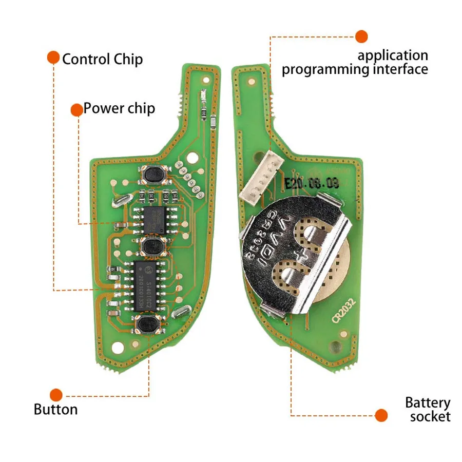 Xhorse VVDI2 XKLKS0EN LEI.KSS Style (хромовое покрытие) для VVDI Key Tool 10 шт./лот| |