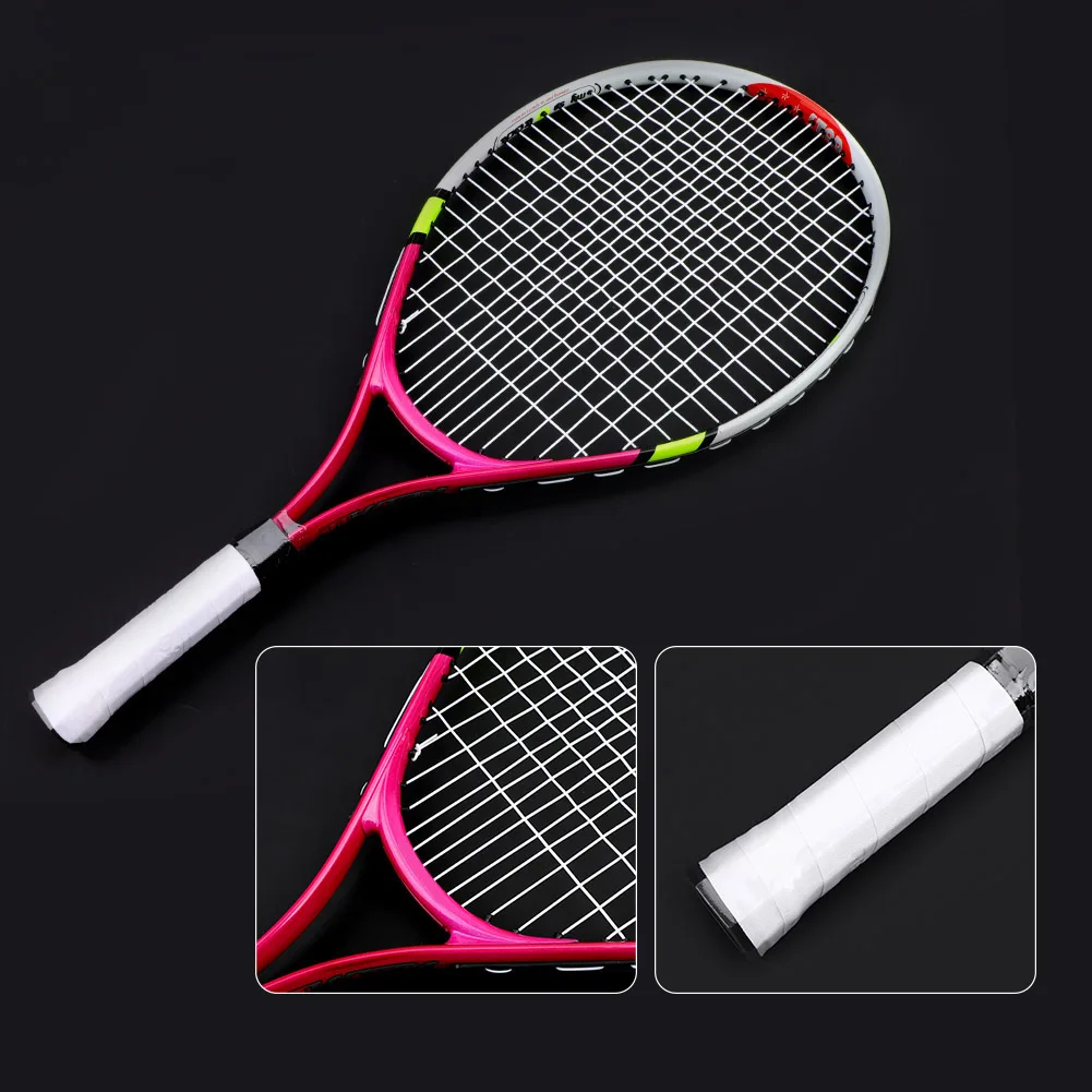 Детская Теннисная ракетка из алюминиевого сплава для тренировок, raquete de Tennis, углеродное волокно, верх из стали, теннисная веревка с сумкой для переноски