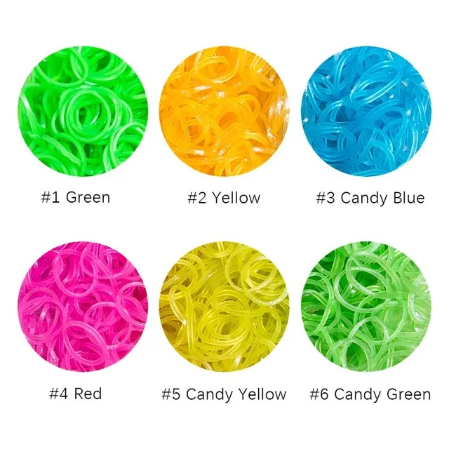 1800 шт. DIY игрушки резиновый ткацкий станок набор для детей DIY браслет силиконовые резиновые ленты эластичные радужные тканые ткацкие ленты игрушки детские товары - Color: Style-3