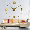 Top Fashion 3D Wall Clock reloj de pared Clock Watch DIY Acrylic Mirror Stickers Home Decor Living Room Quartz Needle Horloge 4