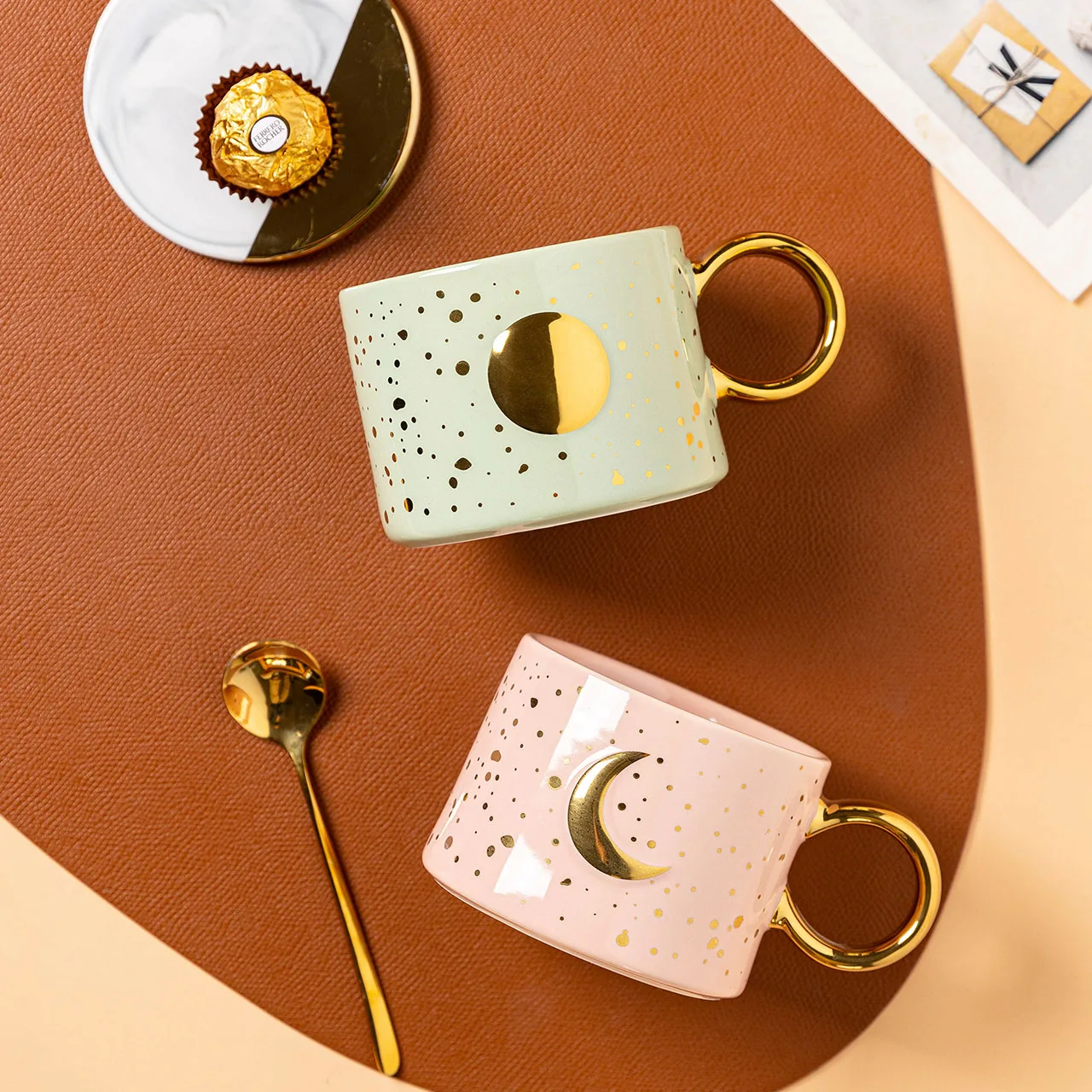 Waliicorners 300ml Moon Sun Ceramic Mug Gold Handgrip Coffee Milk Cup Creative Home Waliicorners Water Cup Couple Gift 13 H6c599145663140c2adb47d0c0637f60f6