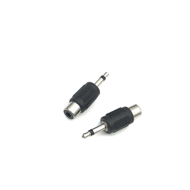 1pcs RCA Jack Connector to Jack 3.5 MM mono/stereo Plug Adapter Nickle  plated Quality plastic Audio RCA Plug - AliExpress