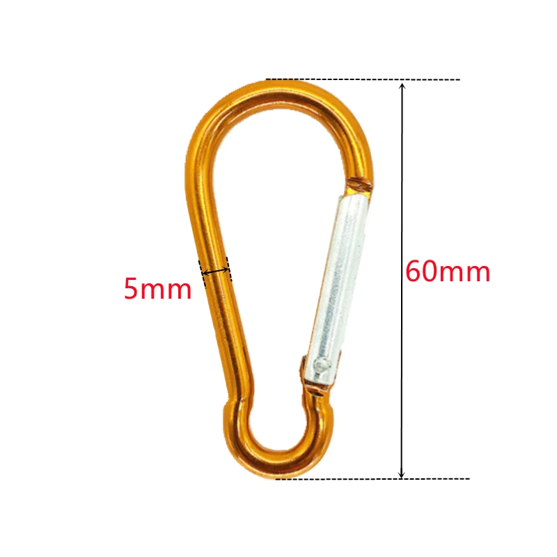 15 Pcs Hook Snap Ring Carabiner Aluminum Alloy Hanging Hooks For Bathroom Kitchen Camping Accessories Multiple Colour Hooks