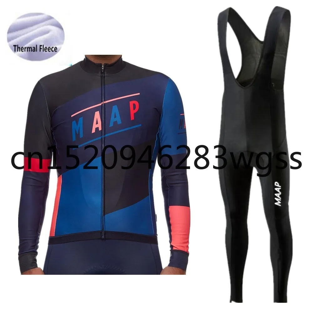 ProTeam MAAP зимний мужской термальный флисовый комплект для велоспорта одежда MTB Ropa
