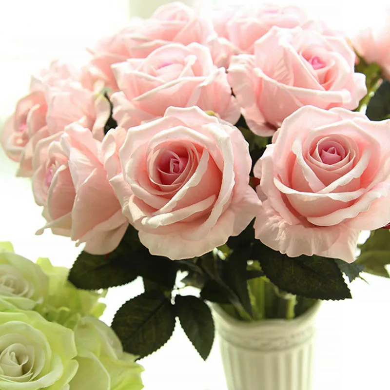 rose beautiful elegant european simulation flannel flowers