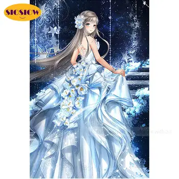 

5d DIY Diamond Painting Cartoon Girl Anime Figure Full Square Drill Daimond Cross Stitch Embroidery Decor Home Girls Room Gifts