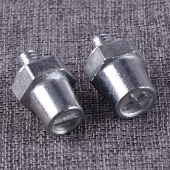 

DWCX 2pcs Silver Zinc Alloy Car Positive & Negative Battery Post Terminal Adapter Converter Connector