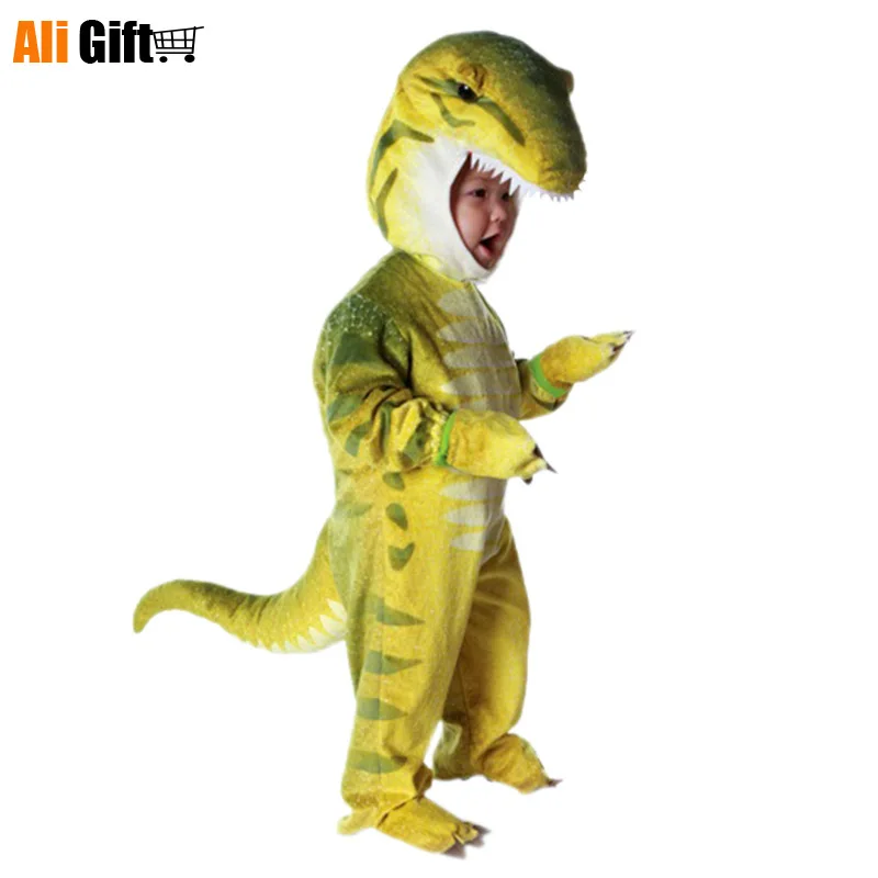 

New Tyrannosaurus Dinosaur Children Jurassic World Halloween COSPLAY Costume Show Clothes