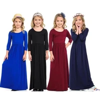Bohemia Beach Party Girls Maxi Dress Sleeve Casual Long Dress Girl Kid