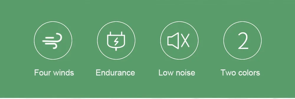 Xiaomi Jipin Desktop Rechargeable Fan 4000mAh Battery 4 Speed 7 Leaf Low Noise Fan 6