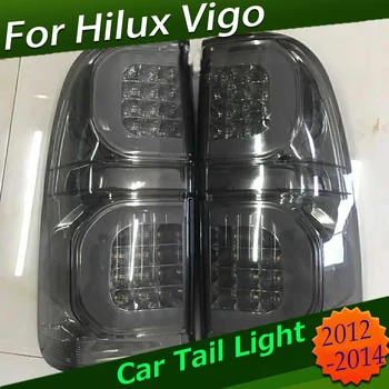 

LED REAR TAIL LIGHT FOT HILUX VIGO 2012-2014 CAR LED BRAKE LIGHTS REAR LAMP BLACK LIGHTING CAR ACCESSIRIES AUTO LAMP