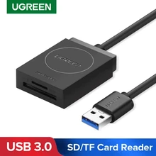 Ugreen USB 3,0 lector de tarjetas 2 en 1 Micro SD TF Tarjeta de adaptador para ordenador portátil USB OTG Micro al lector Multi tarjeta accesorios de computadora