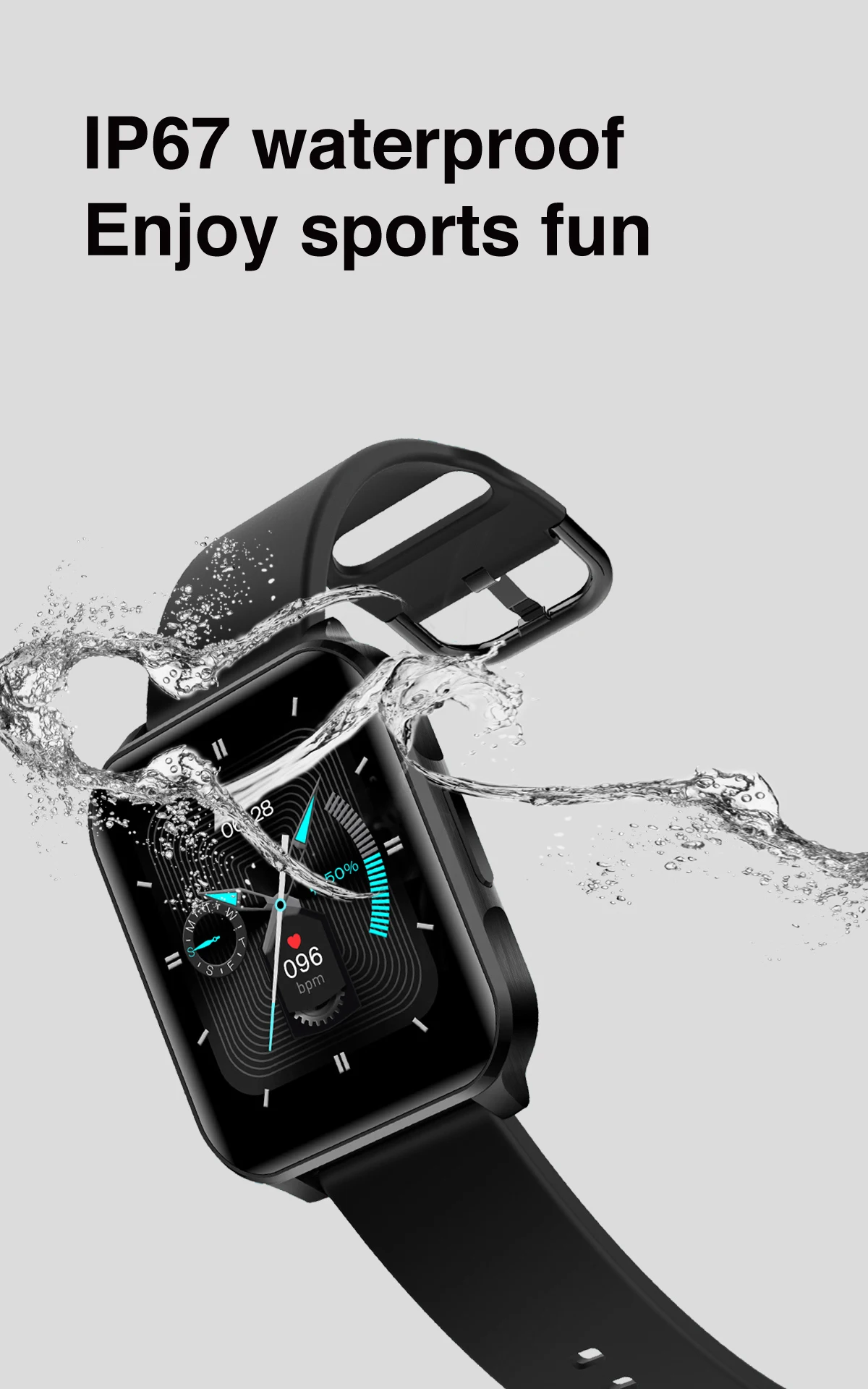 2021 Lenovo S2 Pro Smartwatch 1.69'' HD Screen Waterproof Fitness Heart Rate Monitor Sleep Monitoring Global Version