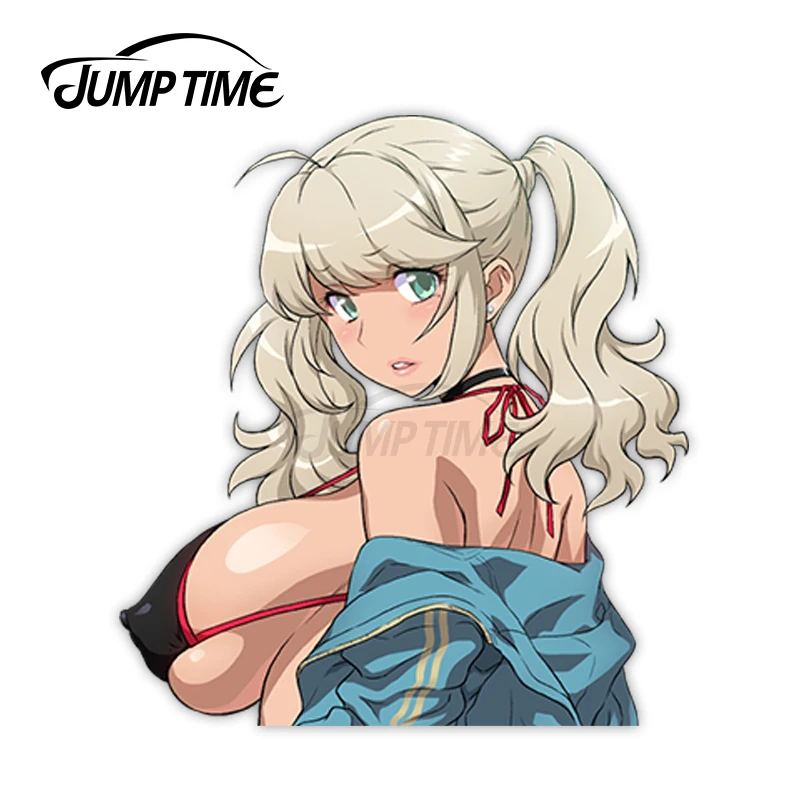 Виниловая наклейка на автомобиль с изображением Прыгающего времени Ecchi na Onee chan ni