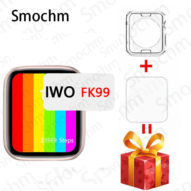 Смарт-часы Smochm IWO FK99 1 75 дюйма бесконечный экран беспроводное зарядное устройство